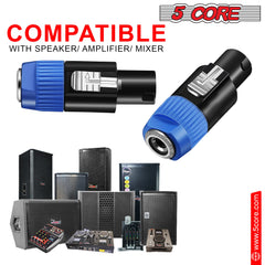 5Core Speakon Adapter High Quality Audio Jack Male Audio Pin Speaker