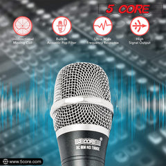 5Core XLR Microphone Dynamic Mic Karaoke Singing Studio Microfono