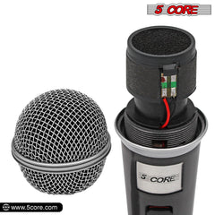 5Core XLR Microphone Dynamic Mic Karaoke Singing Studio Mics Handheld