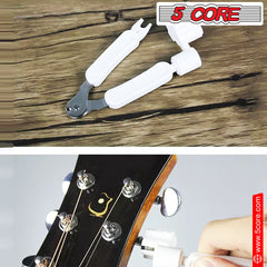 5Core Guitar String Winder Cutter Bridge Pin Remover 3In1 Acoustic