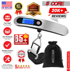 5Core Digital Luggage Scale Weight Scale Travel Hanging Baggage