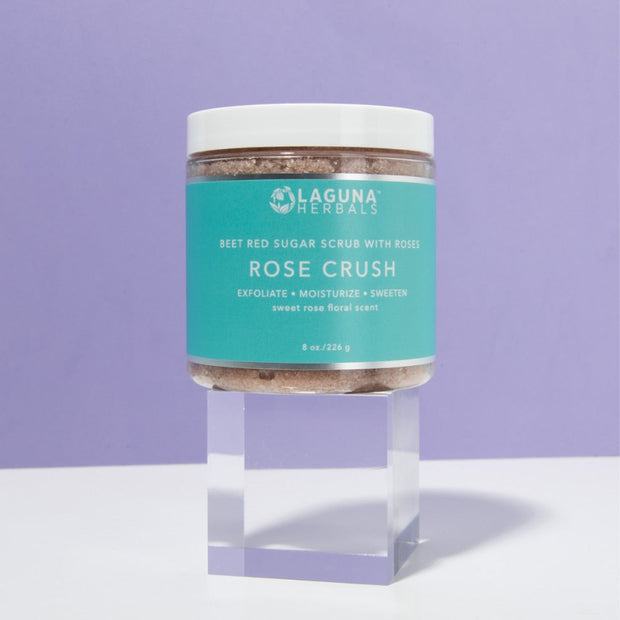 Laguna Herbals Rose Crush Beet Red Sugar Scrub with Roses
