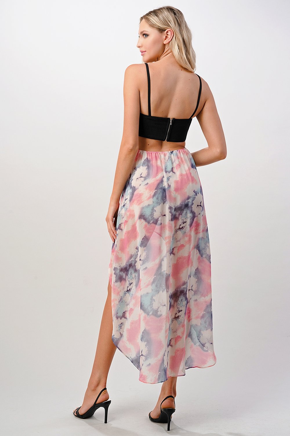 Tie-Dye High-Low Dress