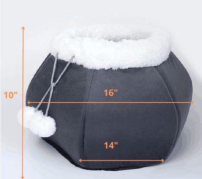 Plush Round Cat Bed For Indoor Cats