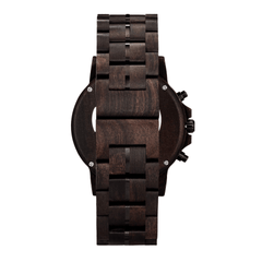 Montre-bracelet en bois d'obsidienne