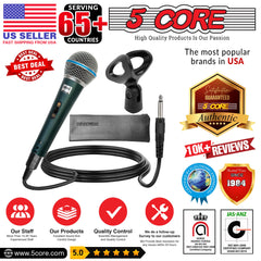 5Core XLR Microphone Dynamic Mic Karaoke Singing Studio Mics Handheld