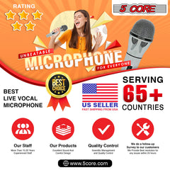 5Core XLR Microphone Dynamic Mic Karaoke Singing Studio Mics Handheld