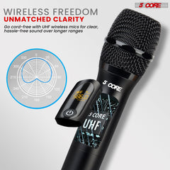 5Core Wireless Microphone Pair UHF Handheld Microfonos Inalambricos