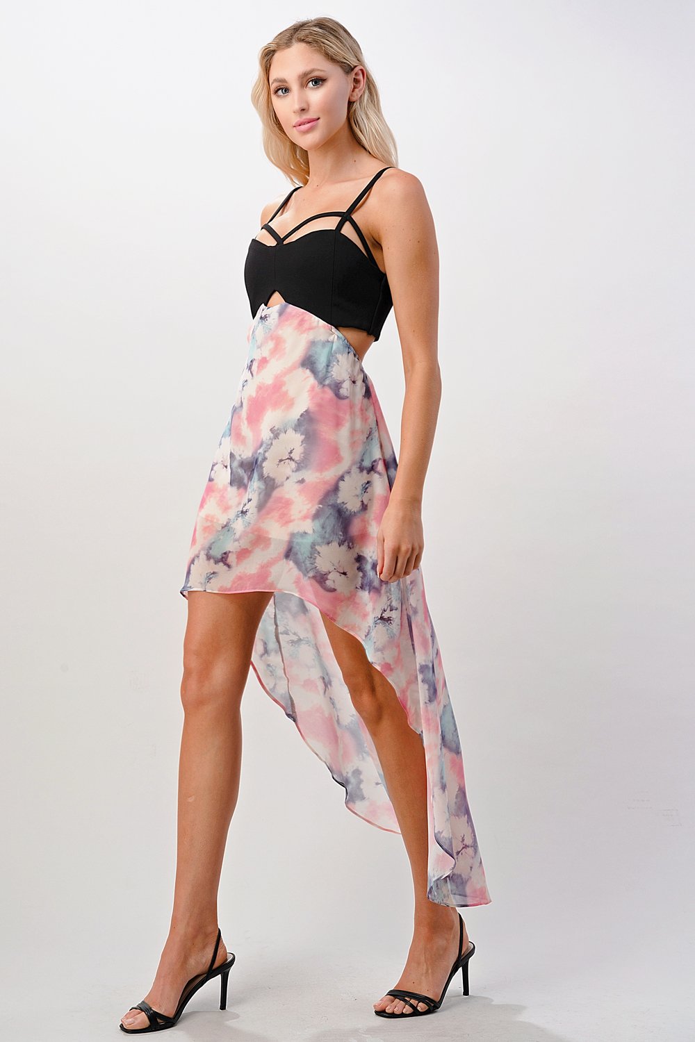 Tie-Dye High-Low Dress