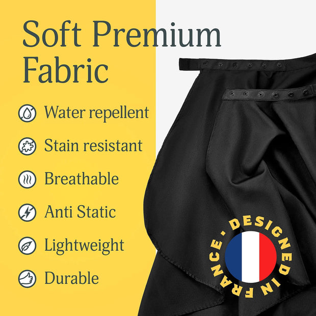 Capas grandes profesionales para cortar el cabello con broche.