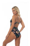 Black Floral Swimsuit