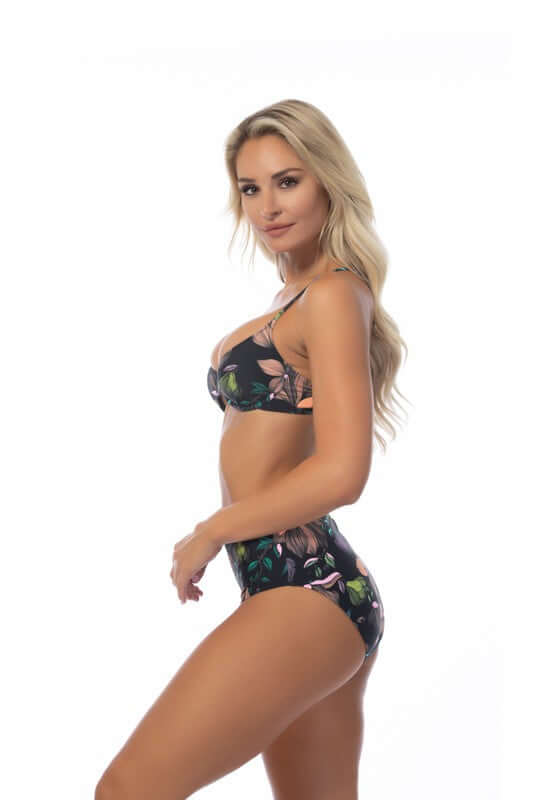 Black Floral Bikini