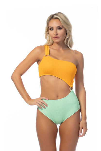 Chic One Shoulder Swimwear