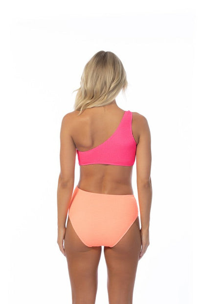 Textured One-Piece Swimsuit