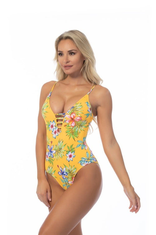 Bright Floral One Piece Swimwear