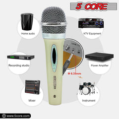 5Core XLR Microphone Dynamic Mic Karaoke Singing Studio Mics Handheld