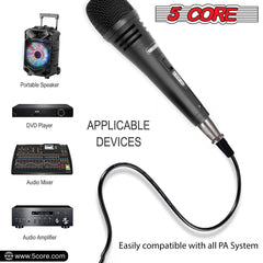 5Core XLR Microphone Dynamic Mic Karaoke Singing Studio Microfono