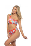 Red Tropical Swimsuit