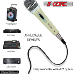 5Core XLR Microphone Dynamic Mic Karaoke Singing Studio Mics Handheld