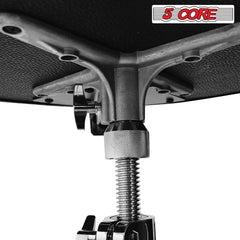 5Core Drum Throne Padded Guitar Stool Backrest Drummer Seat for Adults