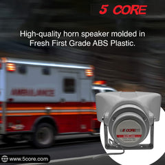 5 Core PA Horn Speaker Outdoor 8x16" Siren Loudspeaker • 40W RMS Loud