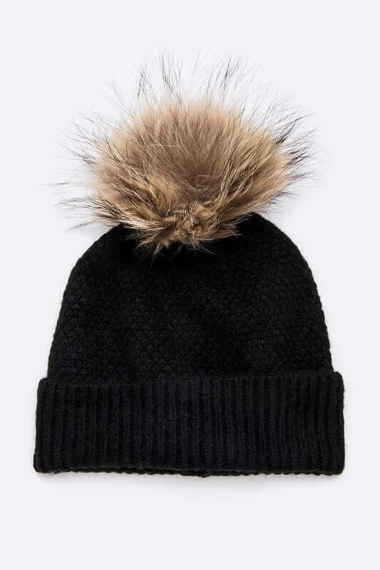 Natural Fur Beanie