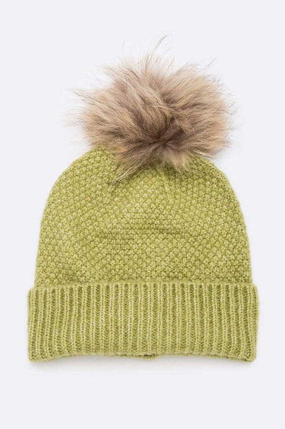 Natural Fur Beanie