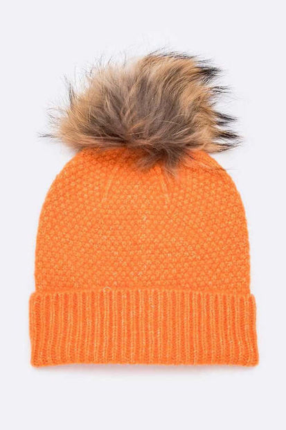 Natural Fur Beanie