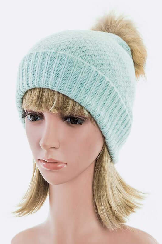Natural Fur Beanie