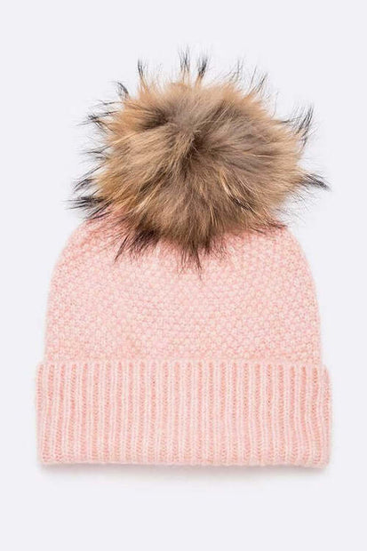 Natural Fur Beanie