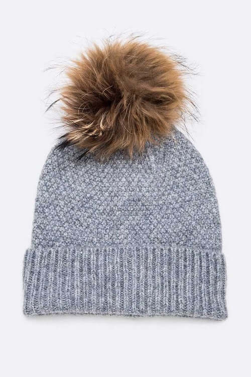 Natural Fur Beanie