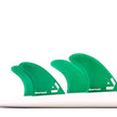 FCS Surfboard Fin Set Green Thruster Design