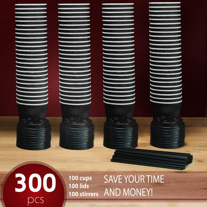 Insulated Coffee Cups 12oz 100-Pack