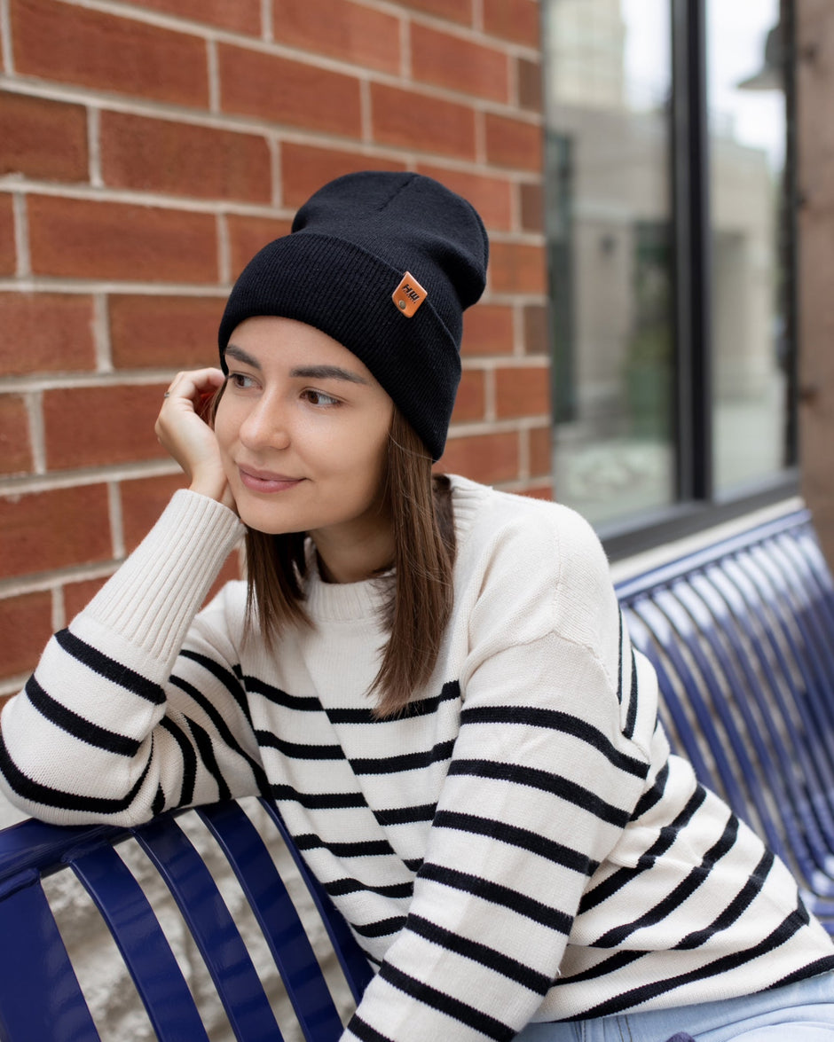 Midnight Black Beanie