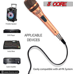 5Core XLR Microphone Dynamic Mic Karaoke Singing Studio Microfono