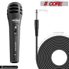 5Core XLR Microphone Dynamic Mic Karaoke Singing Studio Mics Handheld