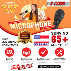 5Core XLR Microphone Dynamic Mic Karaoke Singing Studio Mics Handheld