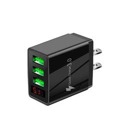 PBG 3 Port Wall Charger with LED Voltage Display Charge 3 Devices at