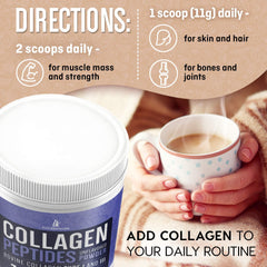 Collagen Peptides Powder for Women Hydrolyzed Collagen Protein Powder