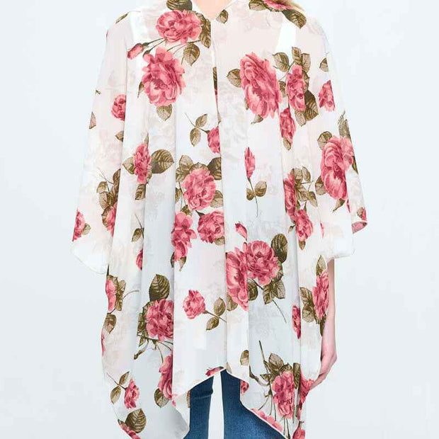 Floral Print Kimono