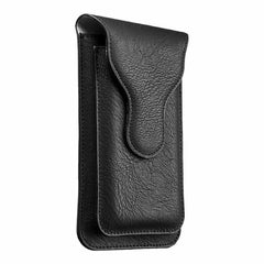 Pochette en cuir pour support de téléphone vertical universel double - Noir