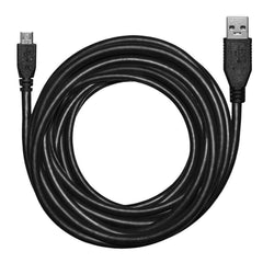 Amzer® Micro USB Data Sync & Charging Cable 15 Ft - Black