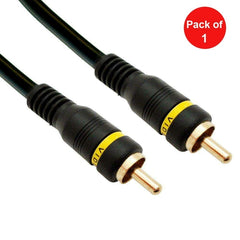 Male to Male Composite Video RCA Cable With Gold Plated Connectors -