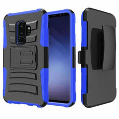 Rugged TUFF Hybrid Armor Hard Defender Case With Holster for Samsung