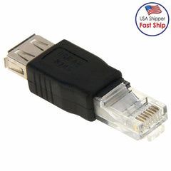 AMZER® RJ45 Male to USB AF Adapter - Black