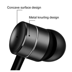 3.5mm Knurling Oblique In-Ear Style Wire Control Earphone - Black