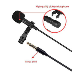 AMZER 1.5m Lavalier Wired Recording Microphone Mobile Phone Karaoke