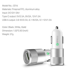 Premium QC3.0 PD Fast Car Charger for iPhone 11/ Pro/ Pro Max/ X/ XS