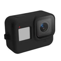 Étui en silicone antichoc AMZER avec cordon pour GoPro HERO8 - Noir