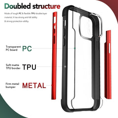 AMZER Ultra Hybrid SlimGrip Case for iPhone 12 With Clear Back, Metal